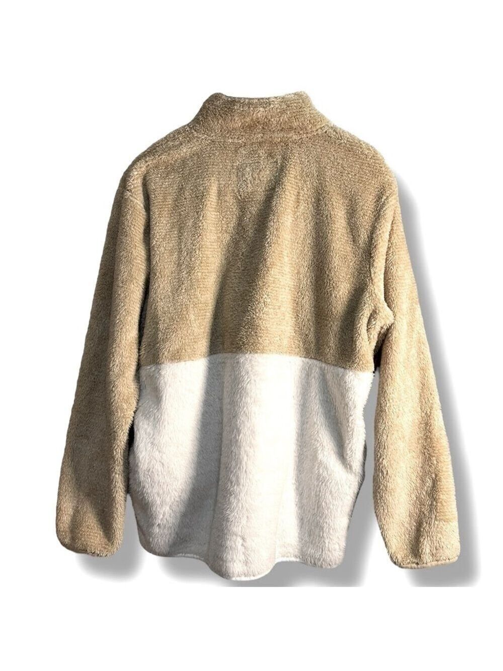 Fleece Pullover Camel and Cream Women's Size Large - Picture 5 of 12